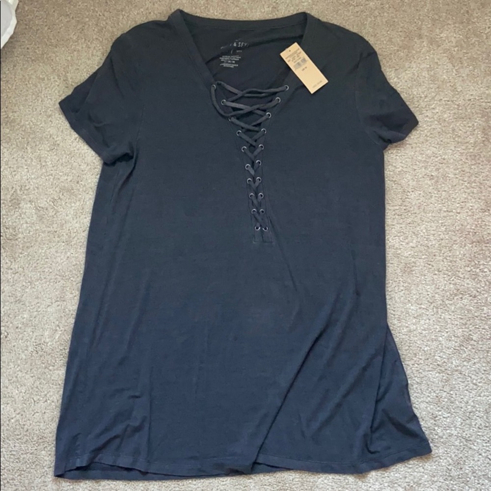 American eagle tie front shirt